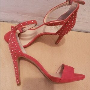 Vince Coral Studded Heels